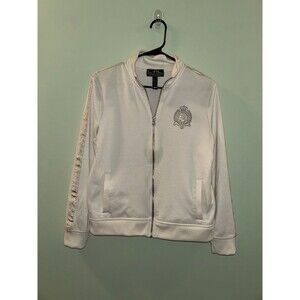 Ralph Lauren Active Ralph Laruren Zip Up Jacket with Gold Detail Sleeve Sz L